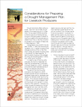 Considerations for Preparing a Drought Management Plan for Livestock Producers cover