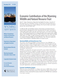 Wyoming Open Spaces: Economic Contributions of the Wyoming Wildlife and Natural Resource Trust cover