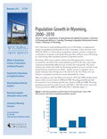 Wyoming Open Spaces: Population Growth in Wyoming, 2000-2010 cover