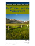 Planning Ahead, Difficult Decisions: The Personal Property Memorandum cover