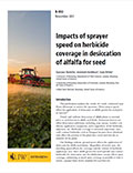 Impacts of Sprayer Speed on Herbicide Coverage in Desiccation of Alfalfa for Seed cover