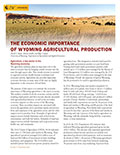The Economic Importance of Wyoming Agricultural Production cover