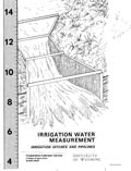 Irrigation Water Measurement: Irrigation Ditches and Pipelines cover