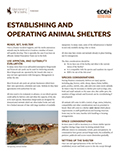 Establishing and Operating Animal Shelters cover
