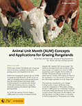 Animal Unit Month (AUM) Concepts and Applications for Grazing Rangelands cover