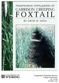 Phosphorus Fertilization of Garrison Creeping Foxtail cover