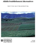 Alfalfa Establishment Alternatives cover