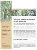 Managing Forages to Minimize Nitrate Poisoning cover