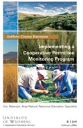 Implementing a Cooperative Permittee Monitoring Program: Sublette Cty cover