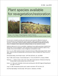 Plant species available for revegetation/restoration cover