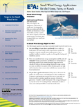 E3A Series: Small Wind Energy Applications for the Home, Farm, or Ranch cover