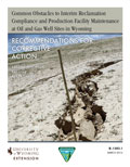 Common Obstacles to Interim Reclamation Compliance and Production Facility Maintenance at Oil and Gas Well Sites in Wyoming: Recommendations for Corrective Action cover