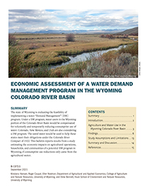 Economic Assessment of a Water Demand Management Program in the Wyoming Colorado River Basin cover