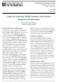 Guide for Selecting Alfalfa Varieties with Disease Resistance for Wyoming cover