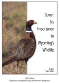 Cover: Its Importance to Wyoming's Wildlife cover