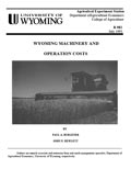Wyoming Machinery and Operation Costs cover