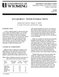 Sugar Beet and Weed Interactions cover