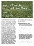 Austrian Winter Peas for Dryland Green Manure cover