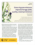 Grass-legume mixtures improve forage yield, quality, stand persistence cover