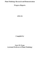 Plant Pathology Research and Demonstration Progress Report -- 1991-94 cover
