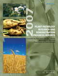 Plant Pathology Research and Demonstration Progress Report -- 2007 cover