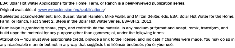 E3A: Solar Hot Water Applications for the Home, Farm, or Ranch is a peer-reviewed publication series. Original availa...