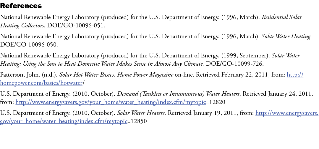 References National Renewable Energy Laboratory (produced) for the U.S. Department of Energy. (1996, March). Resident...