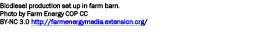 Biodiesel production set up in farm barn. Photo by Farm Energy COP CC BY-NC 3.0 http://farmenergymedia.extension.org/ 