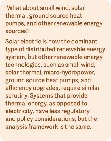 What about small wind, solar thermal, ground source heat pumps, and other renewable energy sources? Solar electric is...