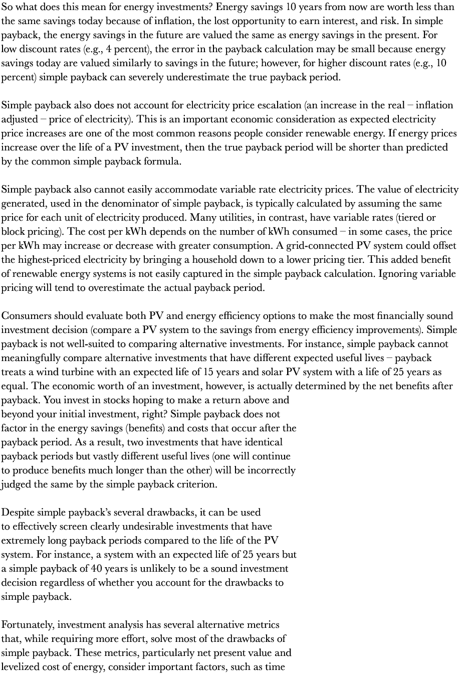 So what does this mean for energy investments? Energy savings 10 years from now are worth less than the same savings ...