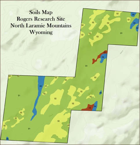 Soil map of Rogers Research Site  Image also used within body of report 