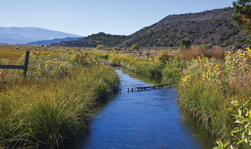 irrigation ditch in the mountains