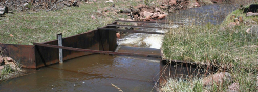 Photo of irrigation flume
