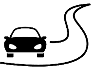 Silhouette of mouse of standing on hind legs.