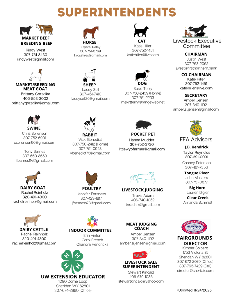 2026 Superintendents/Project Leaders