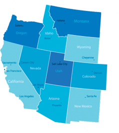 Map of Intermountain West